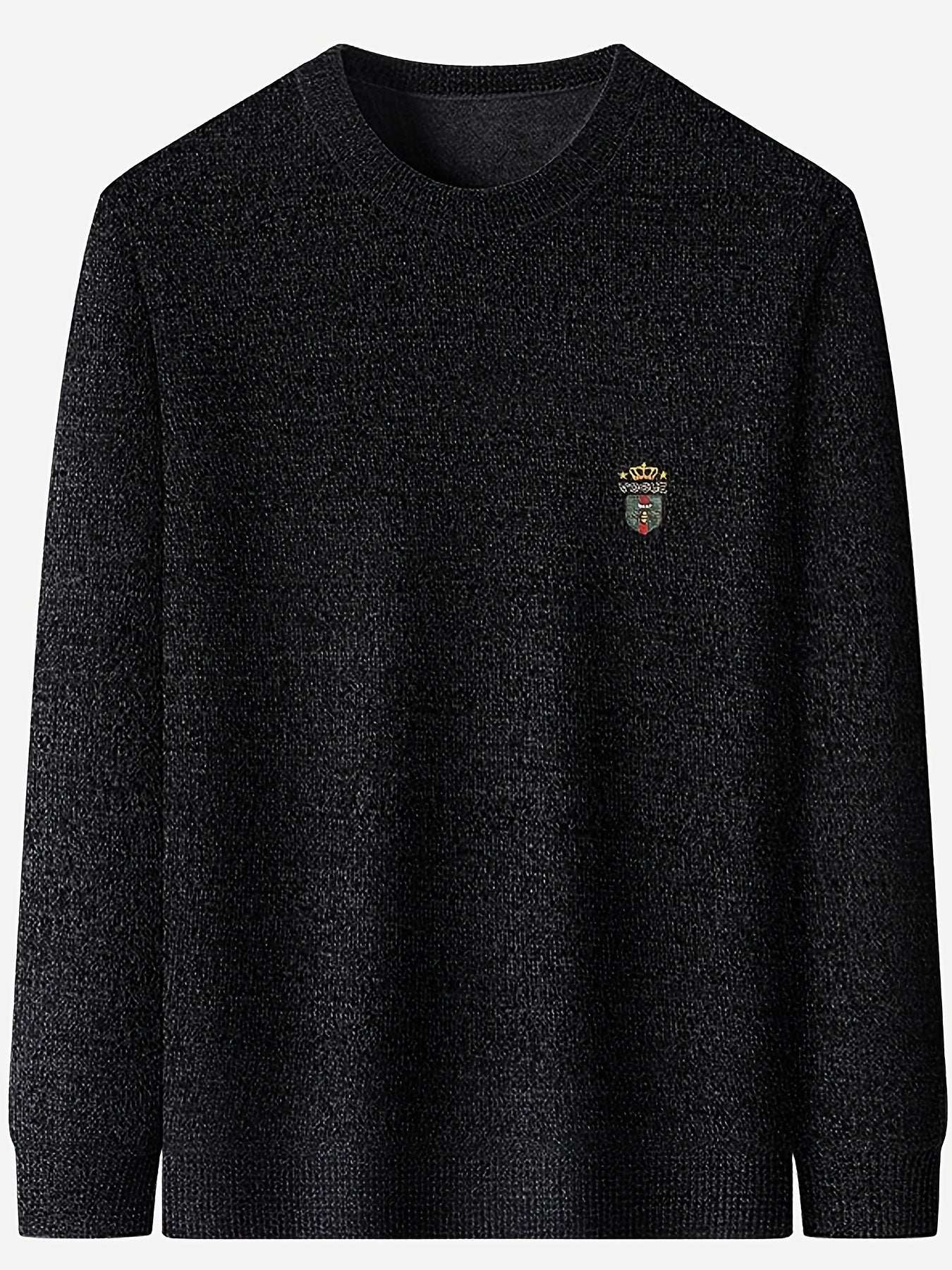 Vintage Style Loose Fit Sweater Men's Casual Crew Neck Pullover