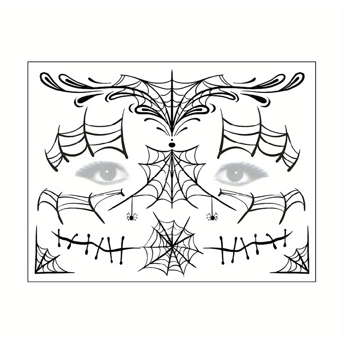 Spider Web Temporary Tattoo Stickers for Halloween Party
