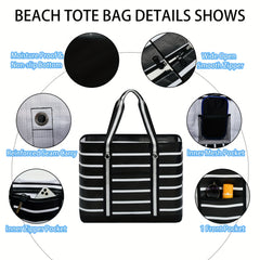 Women's Large Capacity Tote Bag Lightweight Versatile Beach Bag