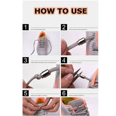 Elastic Laces Sneakers Round Shoelaces Without Ties Quick Shoelace