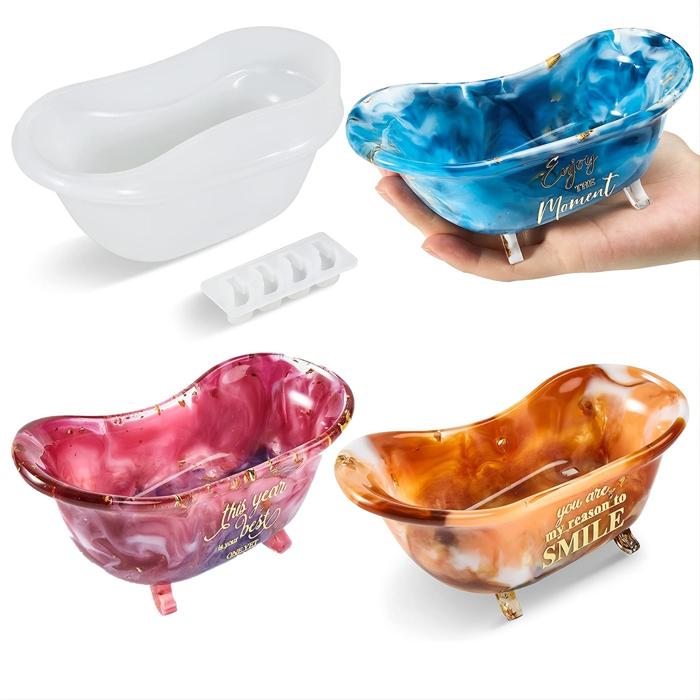 Resin Bathtub Storage Box Molds for DIY Home Decoration
