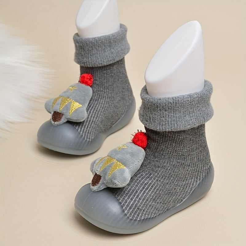 EDUBA Christmas Cartoon Slip On Sock Shoes For Boys