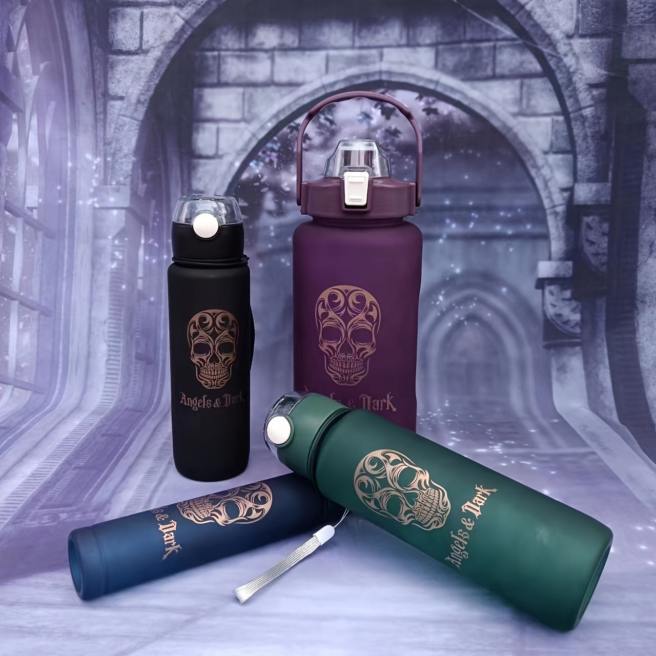 Halloween Sports Water Bottles Leak Proof Water Cups Travel Drinkware