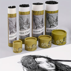 25 Willow Charcoal Sticks for Artists Sketching