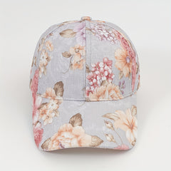 Flower Print Baseball Cap Lightweight UV Protection Sun Hat