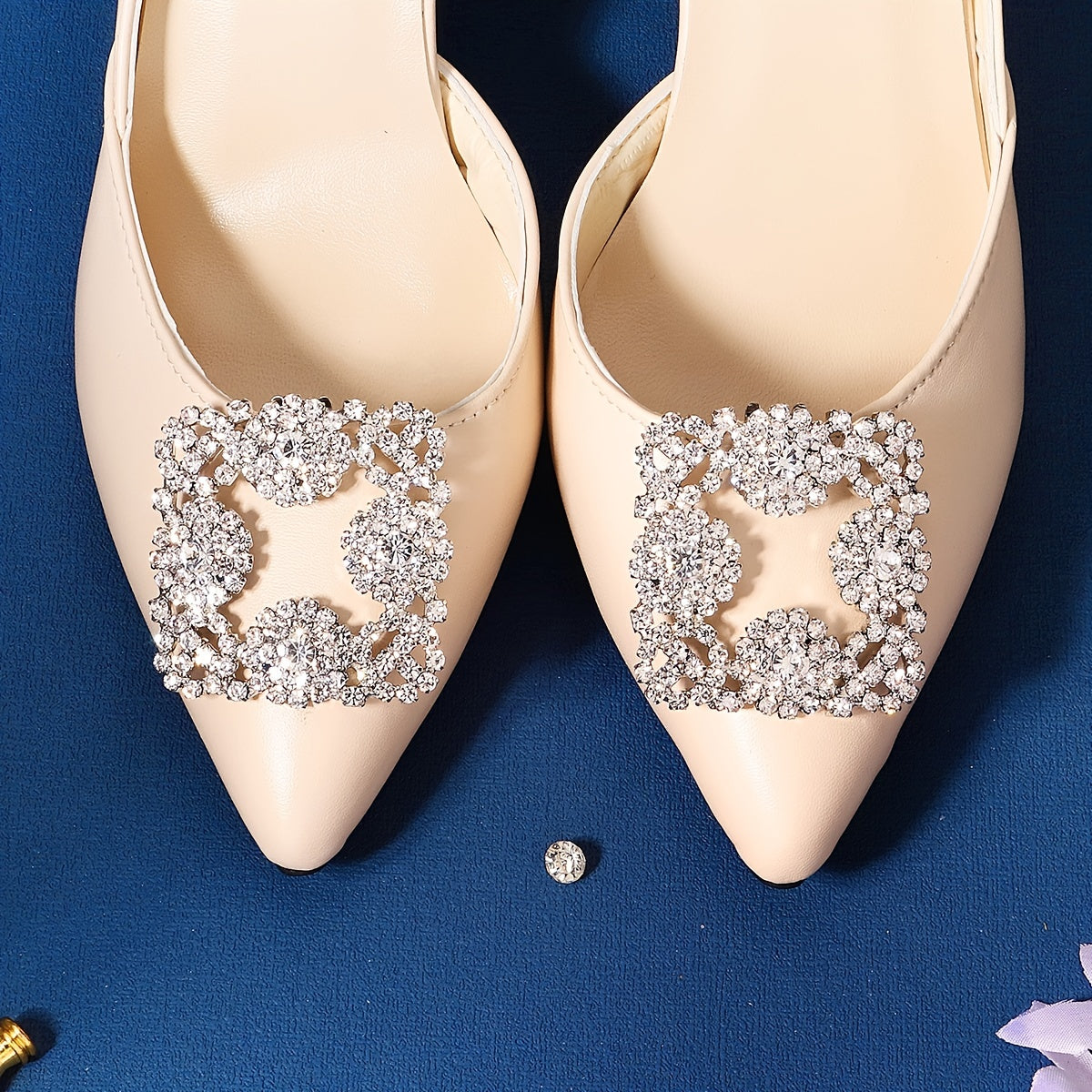 Rhinestone Shoe Clips Wedding Party Charms Shoe Buckle 1pair