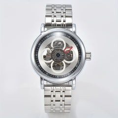 Teenager s Watch Men s Butterfly Double Button Steel Automatic Mechanical Watch