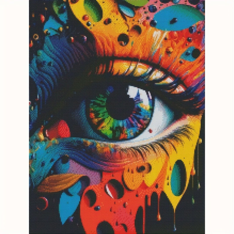 5D Flocked Canvas Diamond Painting Kit 12-16in Decorative DIY Set