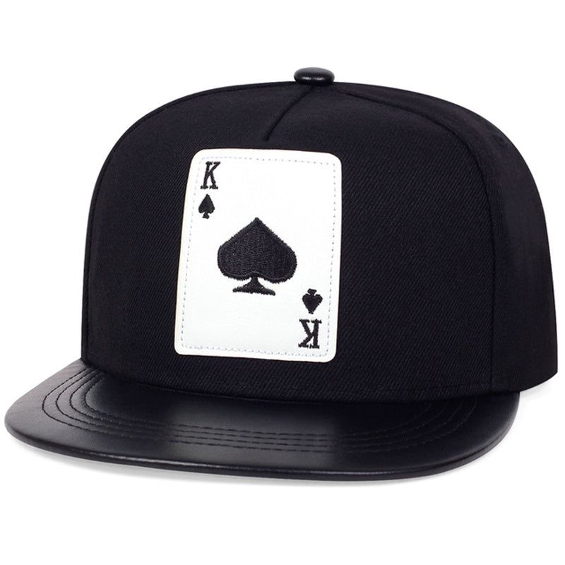 Men's Hip Hop Playing Card PU Leather Baseball Cap