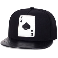 Men's Hip Hop Playing Card PU Leather Baseball Cap