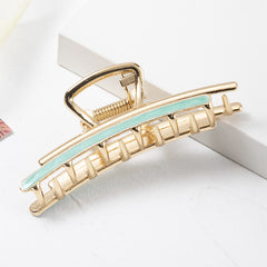 Vintage Matte Glossy Hair Claw Clips Metal Hair Jaw Clamp Barrette