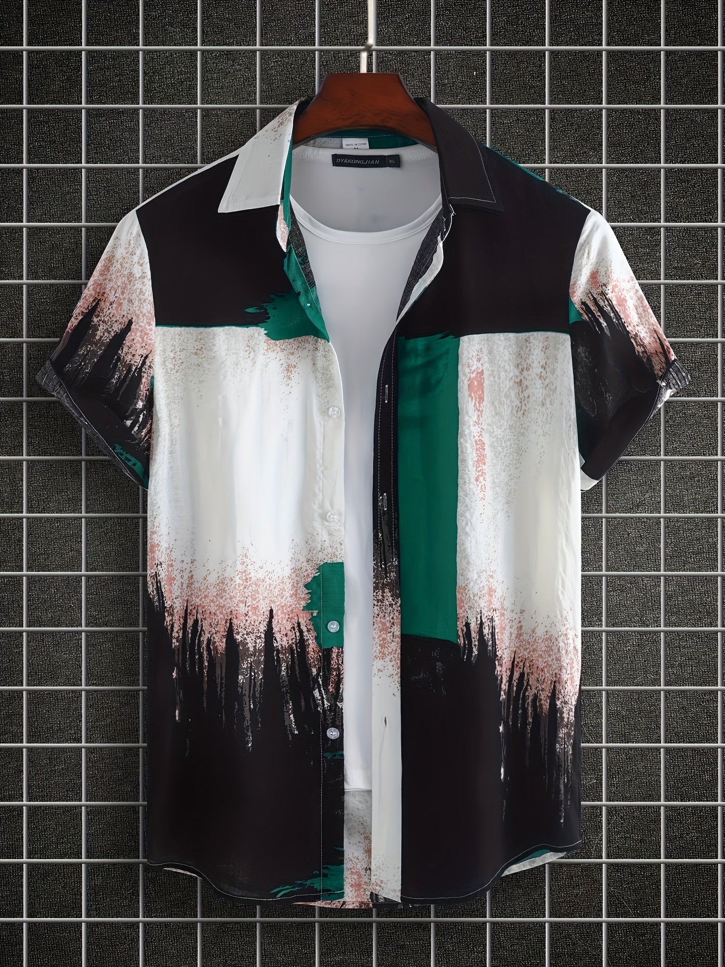 Men's Hawaiian Shirts Floral Print Short Sleeve Button Down Shirt