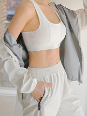 2pcs Sweat Sports Sets Slimming Weight Loss Sweating Jacket Top & Sweating Pants