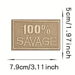 Savage Embroidered Patch for Outdoor Decoration
