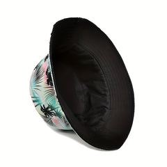 Coconut Tree Print Bucket Hat Lightweight Fisherman Cap Women
