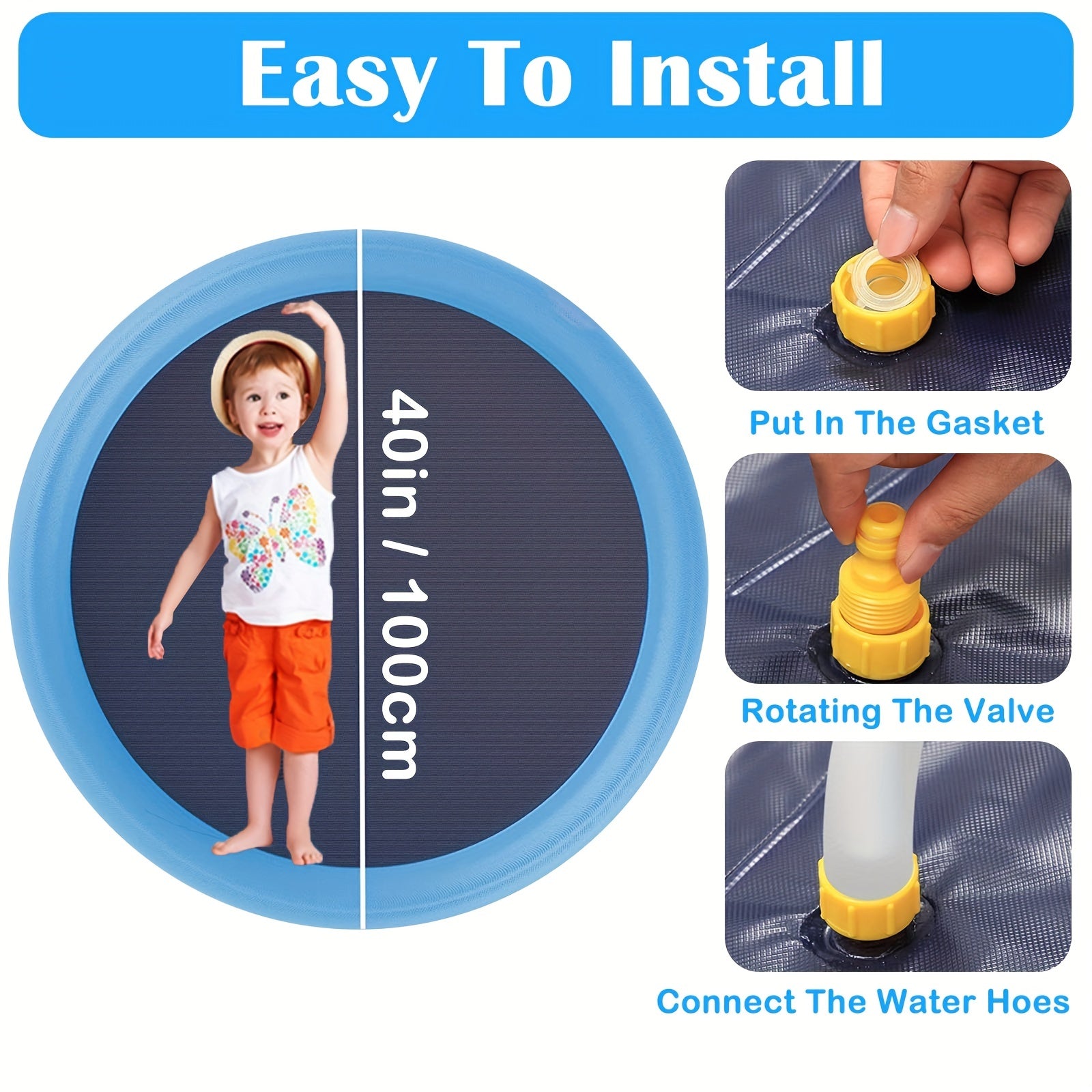 Anti Slip Splash Sprinkler Pad for Dogs - Thickened Paddling Pool