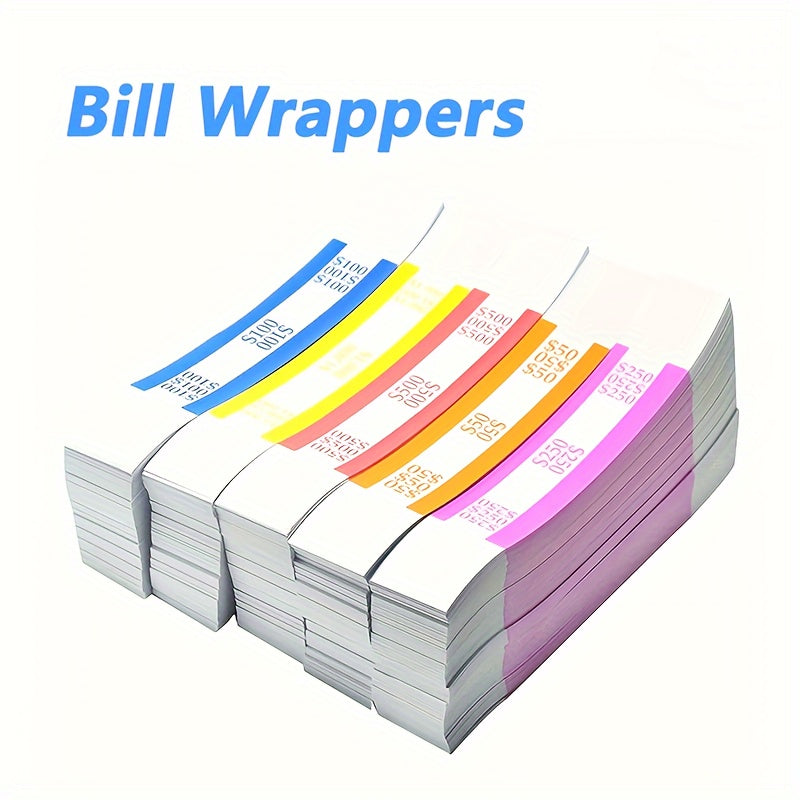 Self Adhesive Currency Tape Binding Paper Tape - 10 Colors