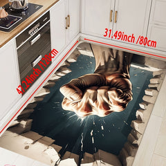 Fist Pattern Rug Machine Washable Carpet for Bedroom Living Room