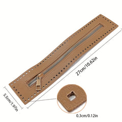 3pcs Box Bag Hardware Accessories Leather Zipper Braided Bag Zipper Strip