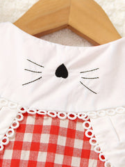 Girl's Plaid Button Front Dress for Summer