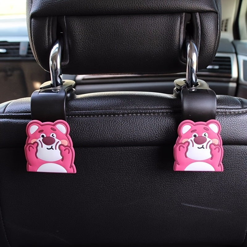 Cute Cartoon Bear Car Seat Hook, Silicone Material
