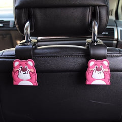 Cute Cartoon Bear Car Seat Hook, Silicone Material