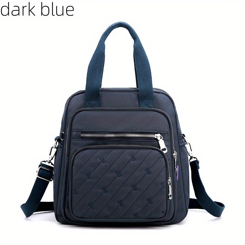 Small Preppy Backpack Nylon Tote Bag with Charging Port