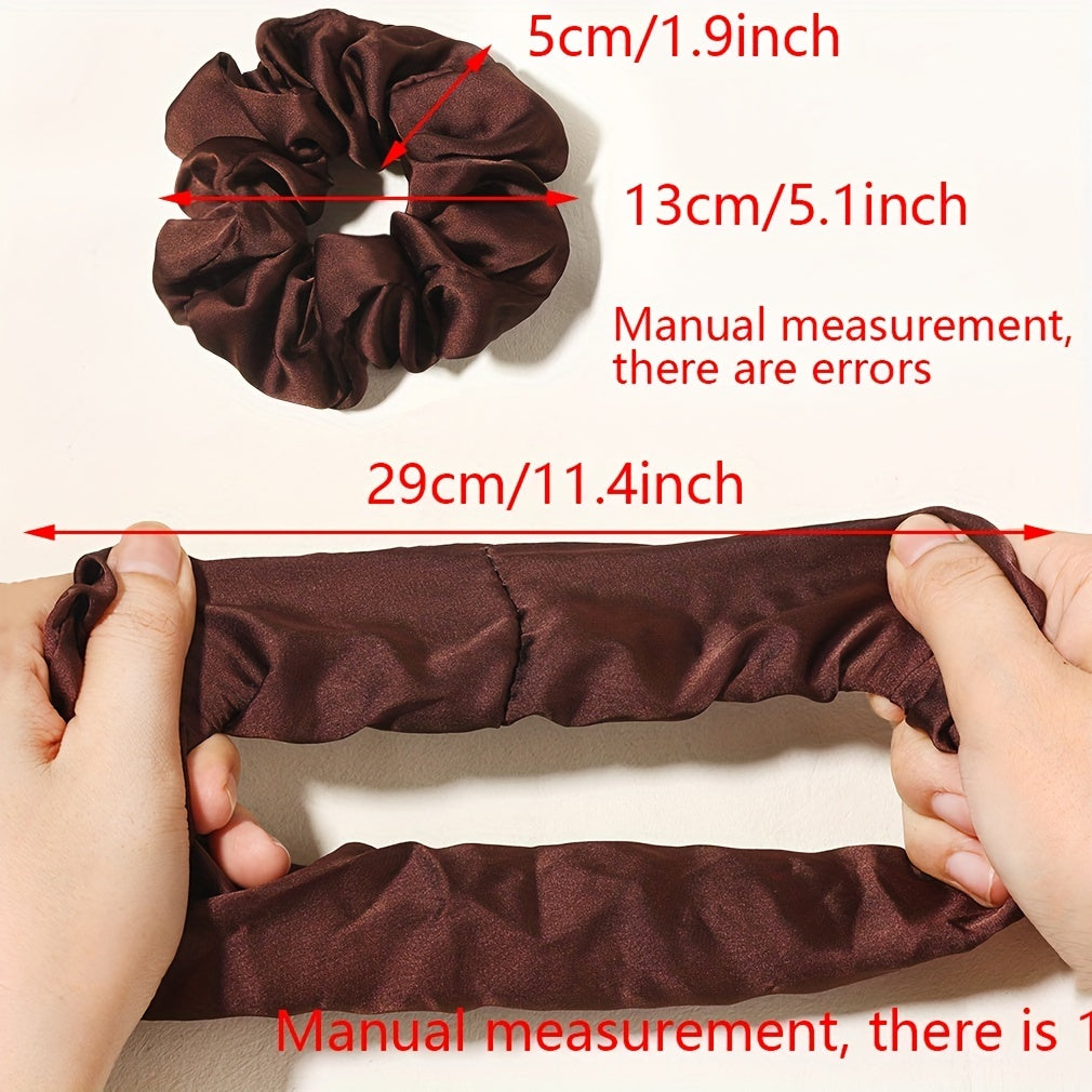 4pcs Satin Scrunchies Hair Tie Soft Hair Rope Bracelet