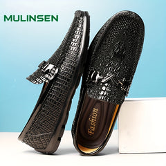 Men's Reptile Loafer Shoes Non-slip Slip On Spring Summer