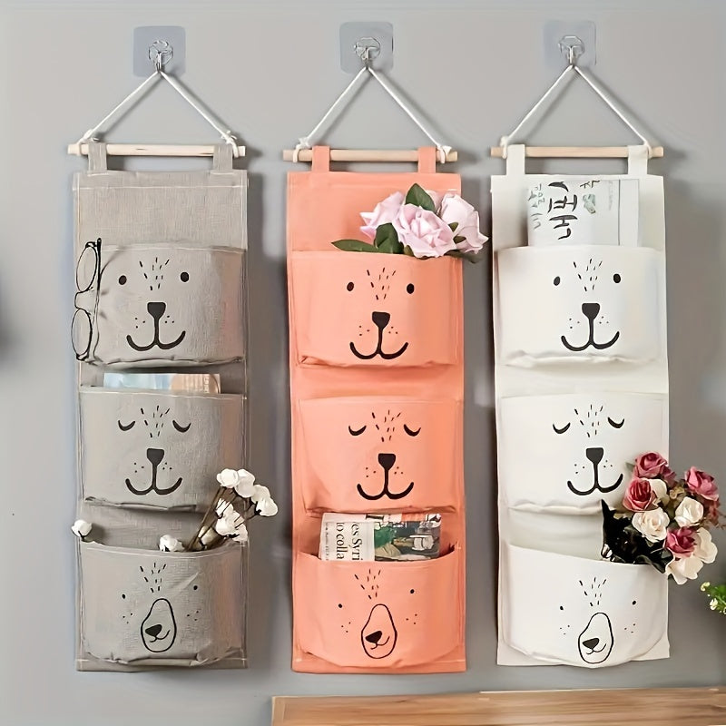 Bedside Wall Storage Hanging Bag Waterproof Fabric Dormitory Organizer