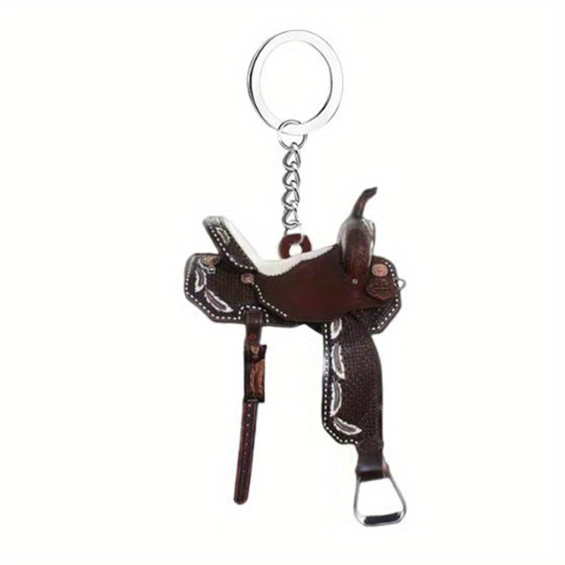 Saddle Car Key Chain Pendant Decoration Women Acrylic Key Chain Ornament