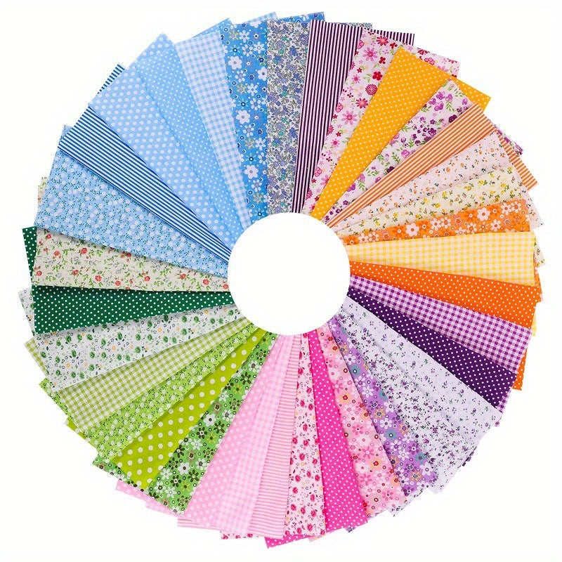 50Pcs Cotton Fabric Bundle Fat Quarter for DIY Sewing and Quilting