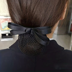 Women's Bow Hair Clip Hair Bun Ponytail Clip Nurse Lady Dance Work Headdress