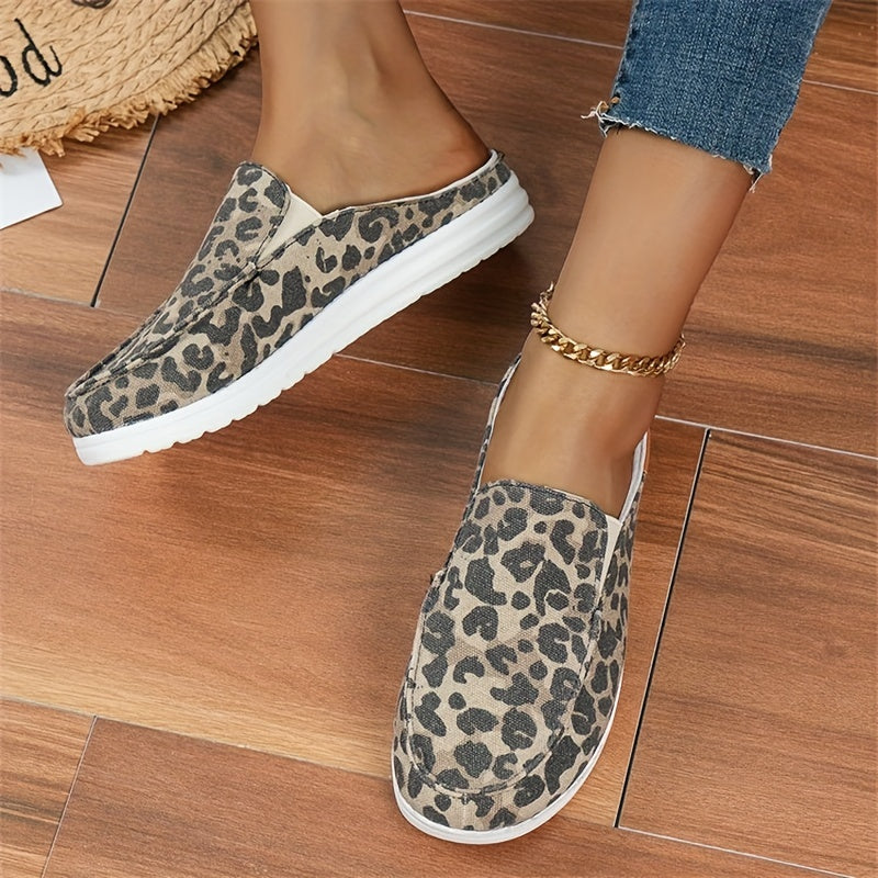 Women's Canvas Loafers Slip On Slides Lightweight Outdoor Slippers