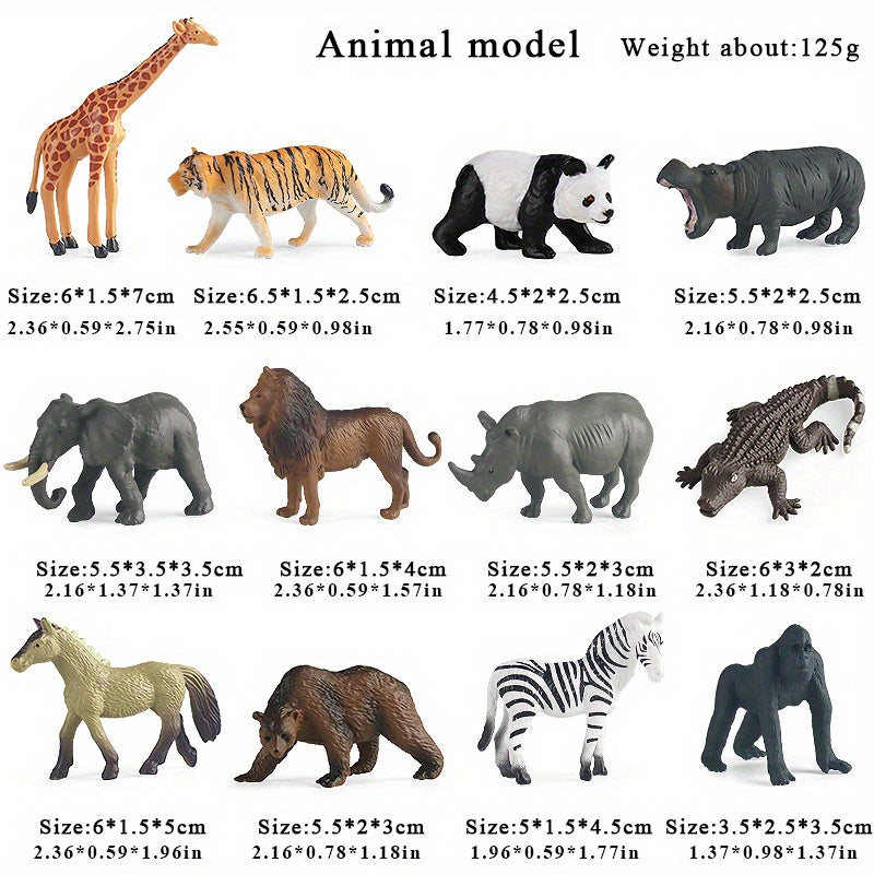 Farm Wild Animal Figures Set Lion Tiger Shark Dog & Ocean Models