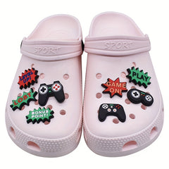 37 Cartoon Game Shoe Charms For Slides Sandals PVC Accessories Party Favors