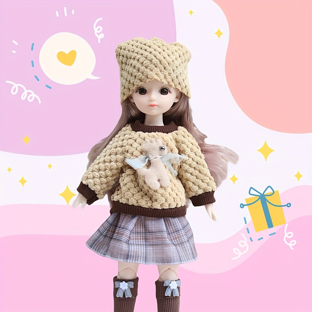 30Cm Doll Set Toy Gift Pink Party Outfit Birthday Gift