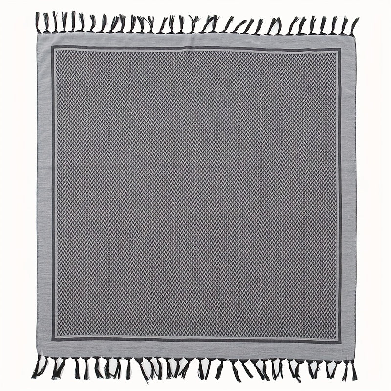 Tactical Desert Scarf Arab Scarf Wrap Head Neck Sunscreen Wrap Tassel