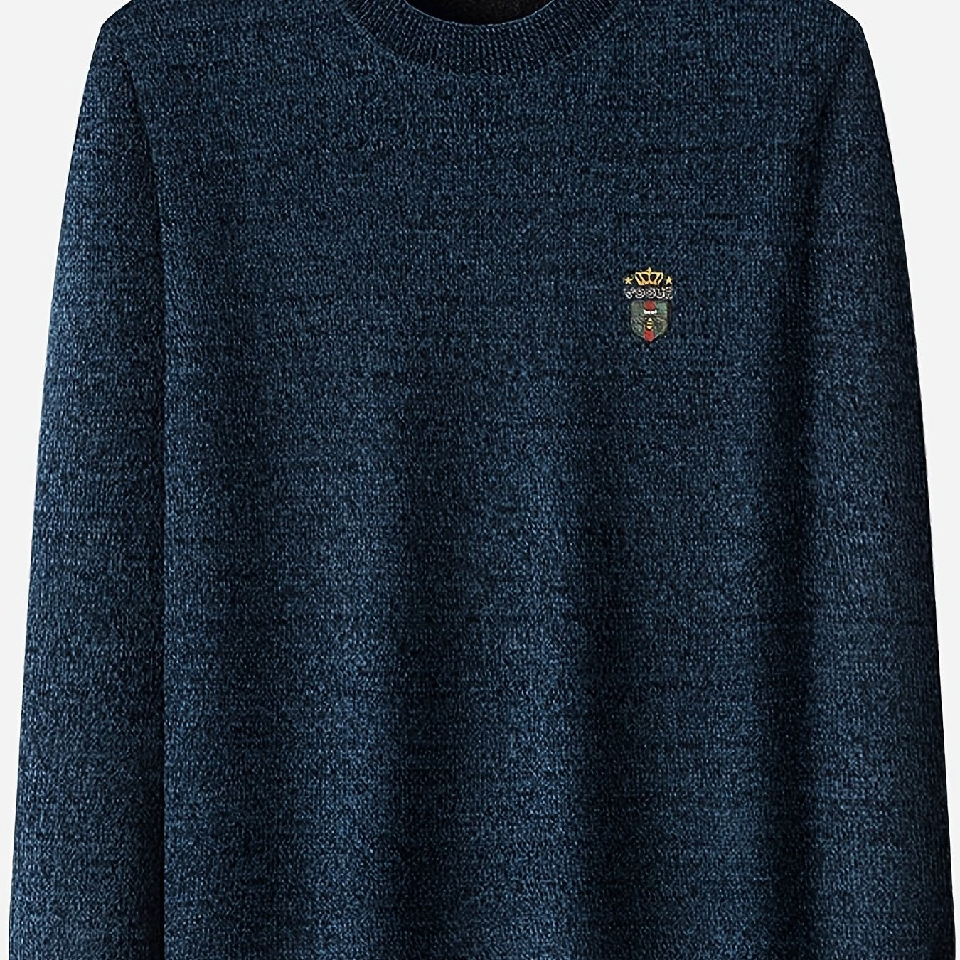 Vintage Style Loose Fit Sweater Men's Casual Crew Neck Pullover