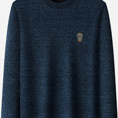 Vintage Style Loose Fit Sweater Men's Casual Crew Neck Pullover