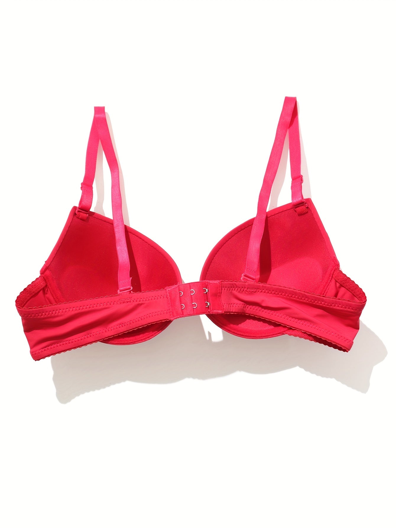 3pcs Solid T Shirt Bras Push Up Comfortable Breathable Lingerie Underwear