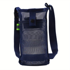 Mesh Bottle Carrier Bag Adjustable Shoulder Strap