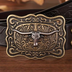 Men's Retro Western Cowboy Belt for Pants Jeans