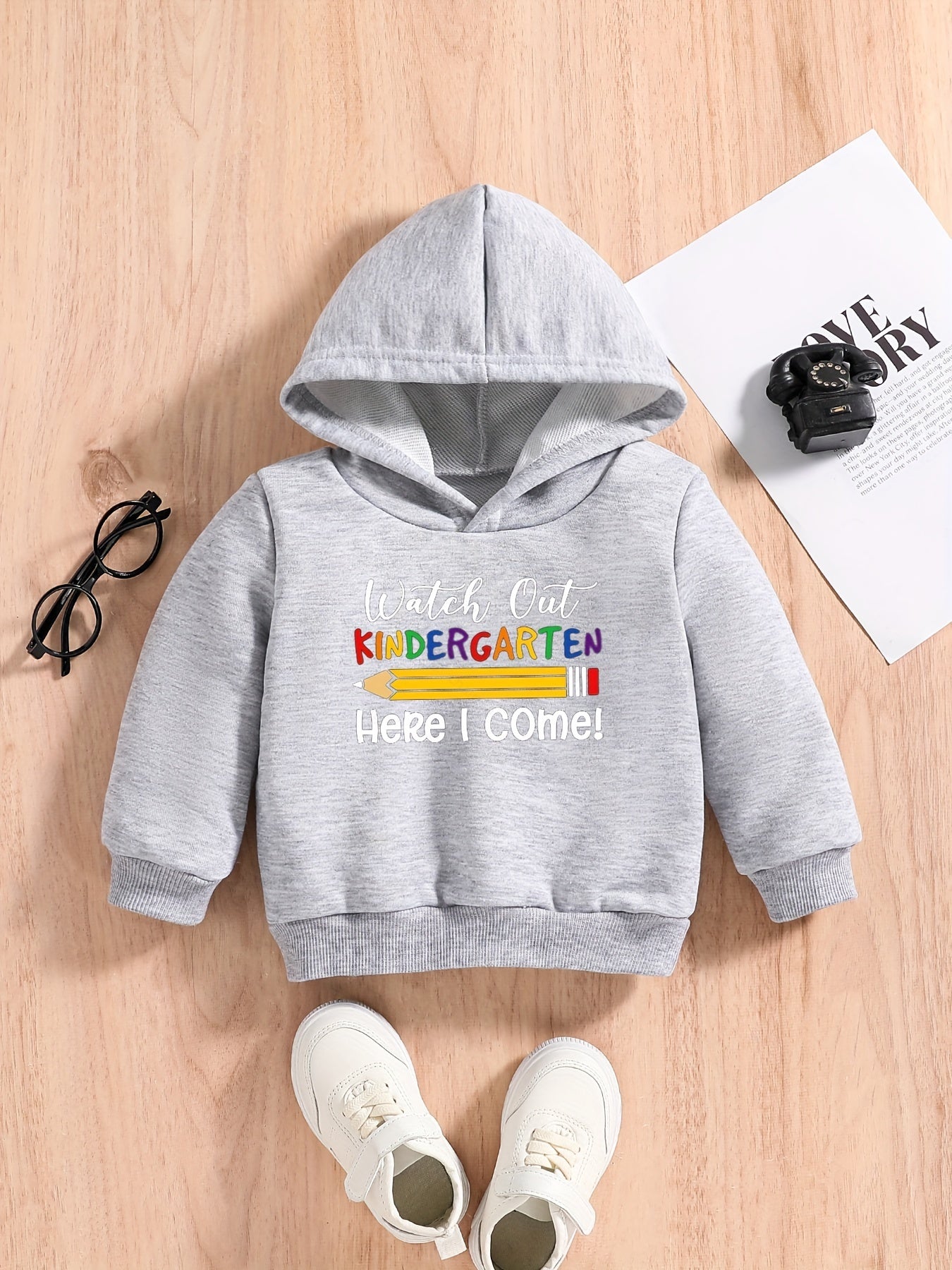 Baby Boys Spring And Autumn Sweatshirt Hoodie KINDERGARTEN HERE I COME