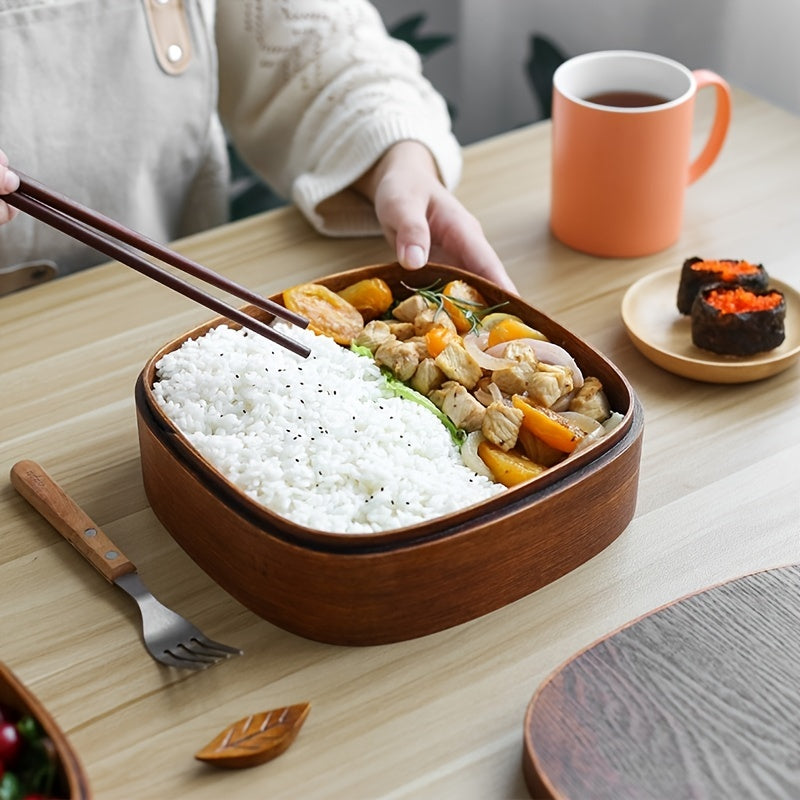 Wooden Sushi Lunch Box Bento Box Food Container