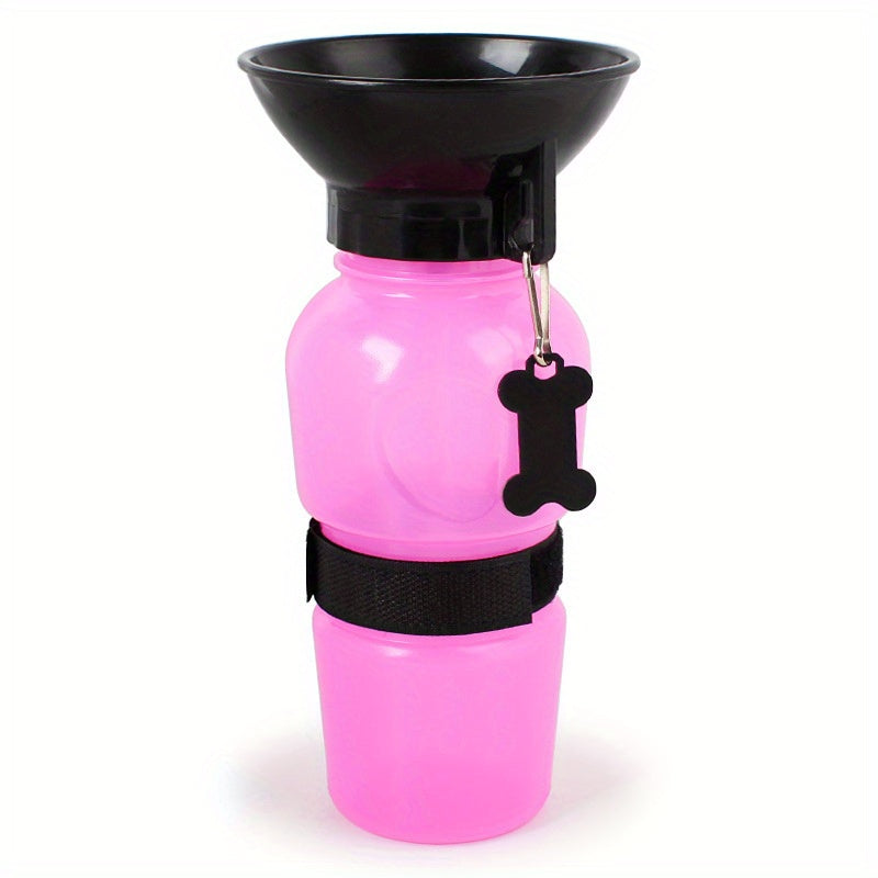 Portable Pet Water Bottle with Foldable Cup 0.5L Capacity