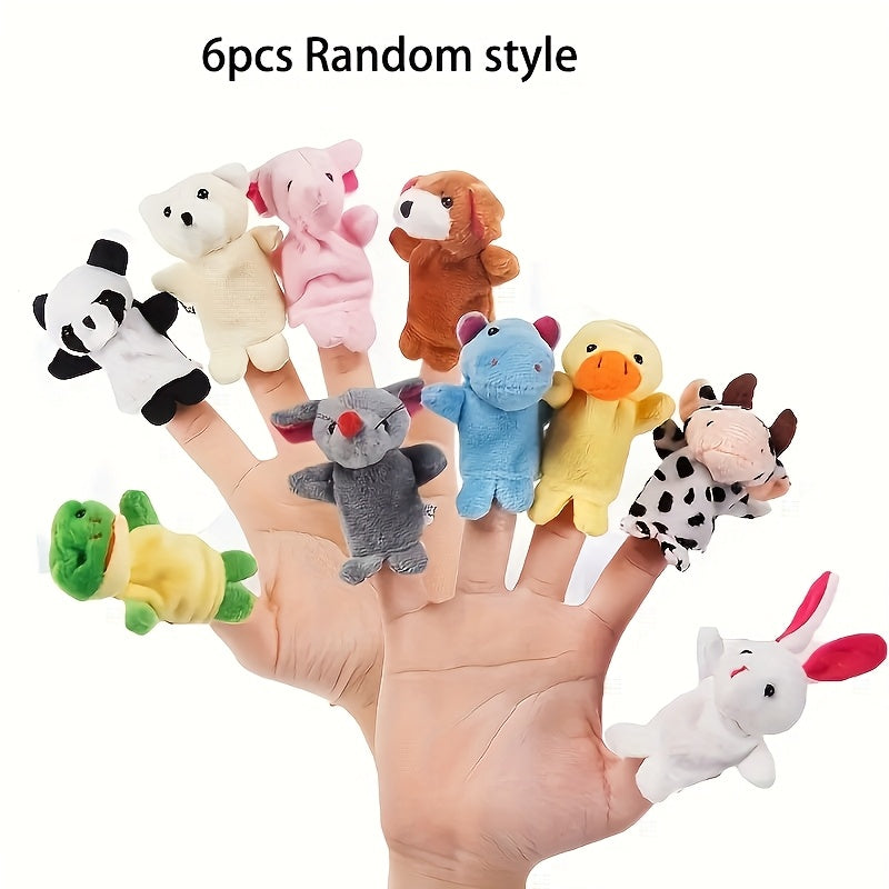 Soft Plush Finger Puppet Set in Various Colors Mini Plush Animals