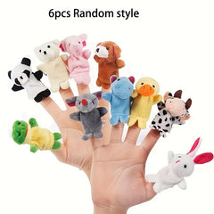 Soft Plush Finger Puppet Set in Various Colors Mini Plush Animals