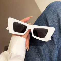 Cat Eye Wide Temple Sunglasses Triangle Glasses Concave Hip Hop Sunglasses