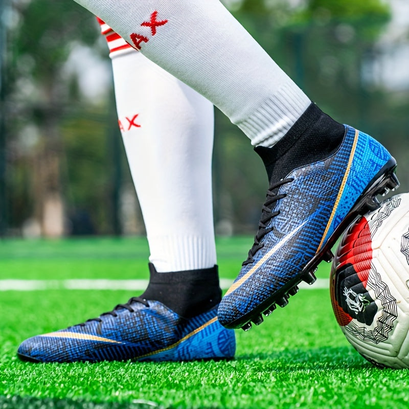 Boy's High Top Non Slip AG Football Cleat Comfy Outdoor Soccer Cleats